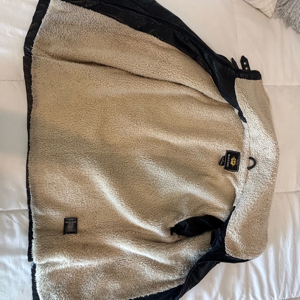 Brave Soul Cream Sherpa Jacket